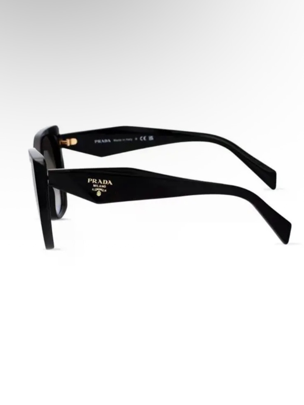 Prada Black Square Sunglasses with Gradient Lenses - Picture 3 of 4